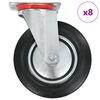 vidaXL Ruote Girevoli 8 pz 200 mm