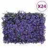 &nbsp;vidaXL Recinzione Foglie Artificiali&nbsp;24 pz Viola 40x60 cm