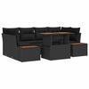 vidaXL Set Divano da Giardino 9 pz Nero e Marrone