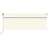 vidaXL Tenda Automatica con Parasole LED e Sensore Vento 4x3 m Crema