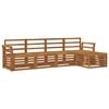 vidaXL Set divani 5 pcs Naturale Legno di Acacia Massello
