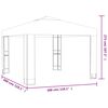vidaXL Gazebo con Tetto Doppio 3x3x2,7 m Grigio Talpa 180 g/m²