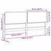 vidaXL Testiera imbottita Naturale e Nero 180 cm Pino massello