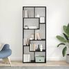 vidaXL Armadio per Libri Rovere Nero 67 x 25 x 162 cm