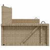 vidaXL Panchina a Dondolo Beige 119x56x48 cm in Polyrattan