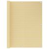 vidaXL Paravento da Balcone Beige 120x600 cm in HDPE