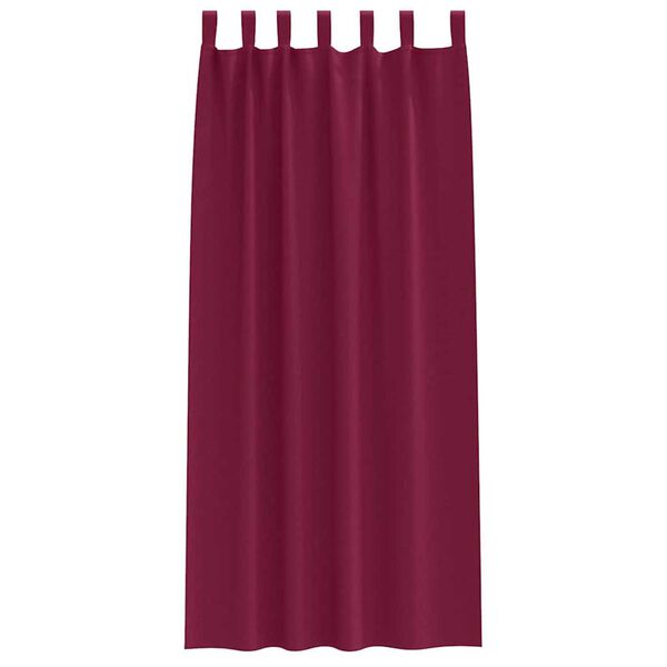 vidaXL Tende Blackout con Anelli 2 pcs Rosso Vino 245 x 140 cm