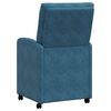 vidaXL Sedie da pranzo con ruote 2 pcs Blu 58 x 67 x 97 cm Velluto
