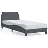 vidaXL Giroletto Dover Grigio Scuro 80x200 cm Velluto