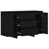 vidaXL Credenza con cassetto Nero 120 x 41 x 75 cm Legno multistrato