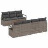 vidaXL Set Divano da Giardino 8 pz Grigio polyrattan
