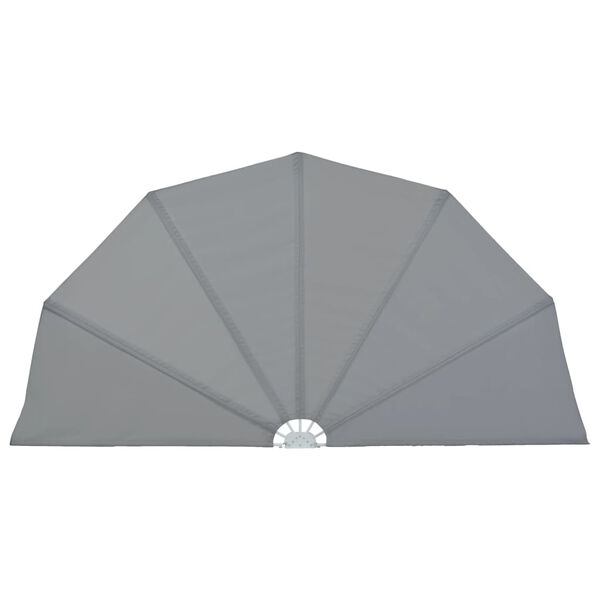 vidaXL Tenda Laterale per Terrazza Pieghevole Grigio 160 cm