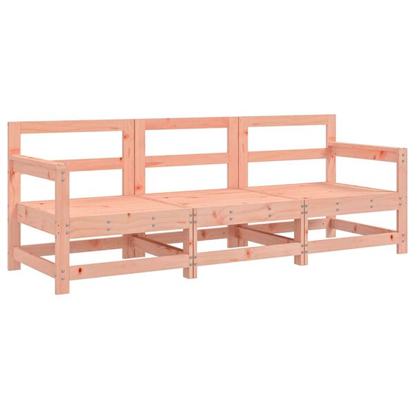 vidaXL Set Salotto da Giardino 3 pz in Legno Massello di Douglas
