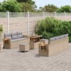 vidaXL Set Divano da Giardino 13 pcs Beige e Grigio Chiaro polyrattan