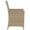 vidaXL Set da Bistr&ograve; 3 pz con Cuscini Beige Misto in Polyrattan