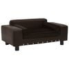 vidaXL Divano per Cani Marrone 81x43x31 cm in Peluche e Similpelle