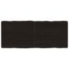 vidaXL Piano Tavolo Marrone Scuro 120x50x(2-6)cm Rovere Non Trattato