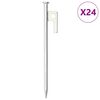 vidaXL Picchetti per Tenda 24 pz 20 cm 9 mm in Acciaio Zincato