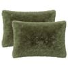 vidaXL Federa 2 pz HEERLEN Verde 50 x 75 cm Fleece PV