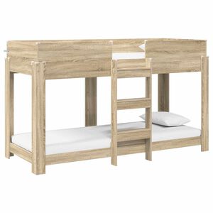 vidaXL Letto a Castello per Bambini Rovere Sonoma 75 x 190 cm
