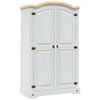 vidaXL vidaXL Armadio in Legno di Pino Messicano Corona 2 Ante Bianco