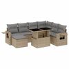 vidaXL Set Divano da Giardino 8 pz con Cuscini Beige in Polyrattan