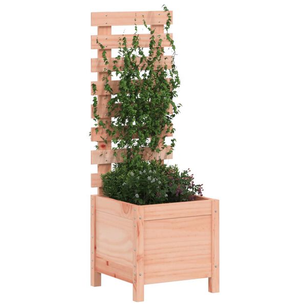 vidaXL Fioriera Giardino con Rastrelliera 39x39,5x114cm Legno Douglas