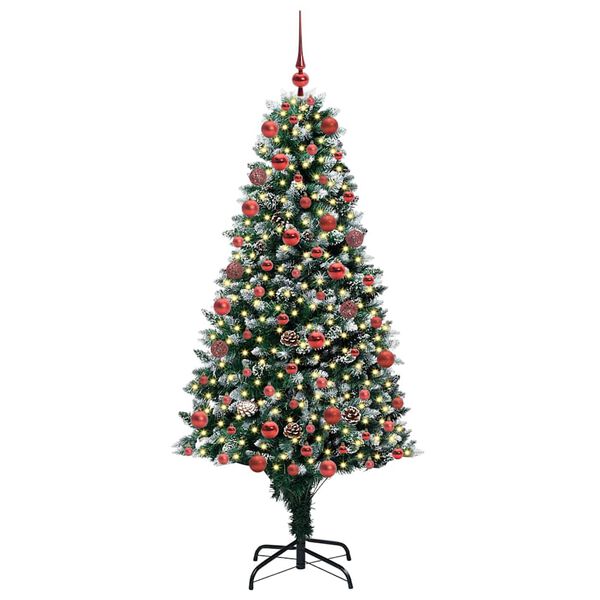 vidaXL Albero di Natale artificiale con 300 LED Verde 180 cm