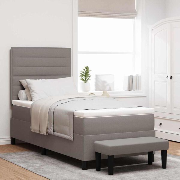 vidaXL Letto a molle con materasso Talpa 100 x 200 cm Tessuto