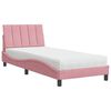 vidaXL Letto con Materasso Hanko Rosa 90x200 cm in Velluto