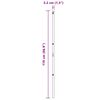 vidaXL Pali per Recinzione 7 pcs Grigio Ø32mm 170 cm Acciaio zincato