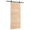vidaXL Porta scorrevole Naturale 80 x 208 cm Legno Massello di Pino