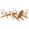 vidaXL Set Salotto da Giardino Adirondack 5pz Legno Massello di Acacia