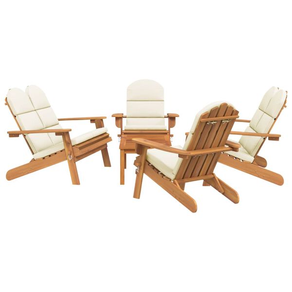 vidaXL Set Salotto da Giardino Adirondack 5pz Legno Massello di Acacia
