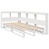 vidaXL Letto Libreria senza Materasso Bianco 100x200 cm Legno di Pino