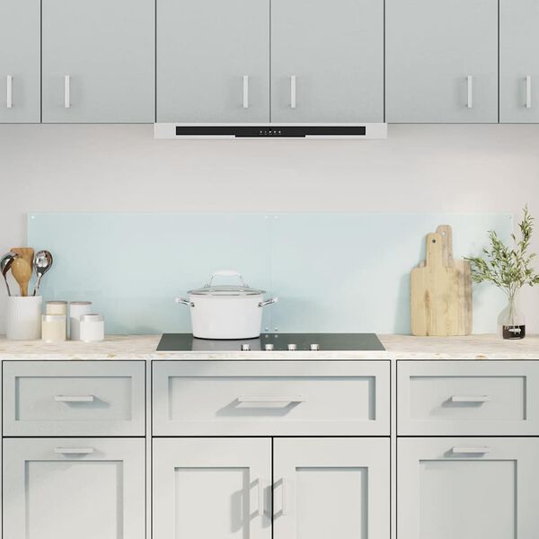 vidaXL Paraschizzi per Cucina 2 pz Bianchi 80x40 cm in Vetro Temperato