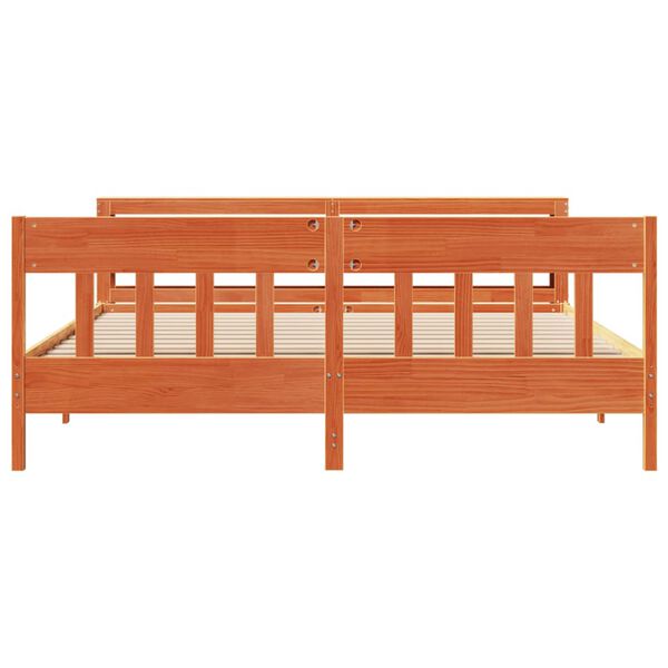 vidaXL Letto senza Materasso Marrone Cera 180x200 cm in Legno di Pino