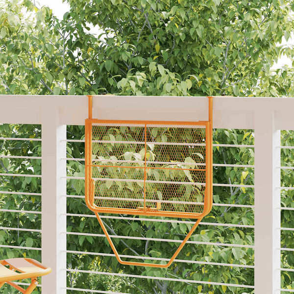 vidaXL Tavolo da Balcone Giallo 60x40 cm in Acciaio