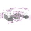 vidaXL Set Divano da Giardino 11 pcs Beige Poly Rattan