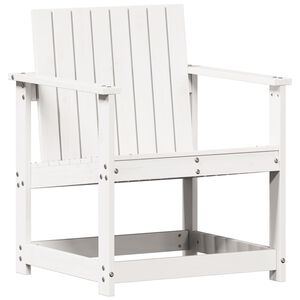 vidaXL Sedia da Giardino Bianca 62x56x77 cm in Legno Massello di Pino