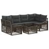 vidaXL Set Divano da Giardino 7 pz Grigio 55 x 55 x 37 cm polyrattan
