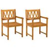 vidaXL Panchina da esterno 2 pcs Naturale 56 x 55,5 x 90 cm