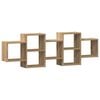 vidaXL Scaffale a Parete Rovere Artigianale 129x18x42 cm in Truciolato