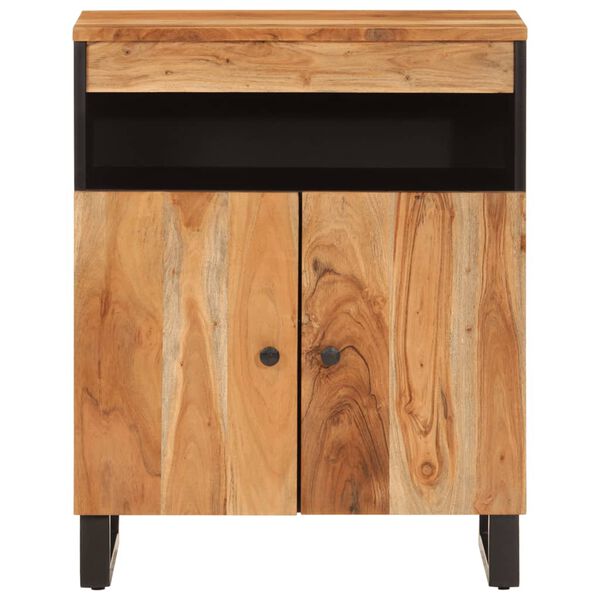 vidaXL Credenza con 2 Ante 60x33x75 cm in Legno Massello di Acacia