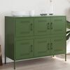 vidaXL Credenza Verde Oliva 100,5x39x79 cm in Acciaio