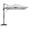 vidaXL Parasol Roma a braccio Beige e Nero 352 x 251 x 265 cm