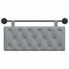 vidaXL Testata appesa Grigio chiaro 110 x 55 x 7 cm Tessuto