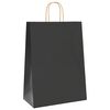 vidaXL Sacchetti di Carta 50 pz con Manici Neri 32x17x44 cm