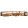 vidaXL Set di divani da esterno 9 pz Naturale Legno di Acacia Massello