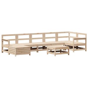 vidaXL Set Divani da Giardino 8 pz in Legno Massello di Pino